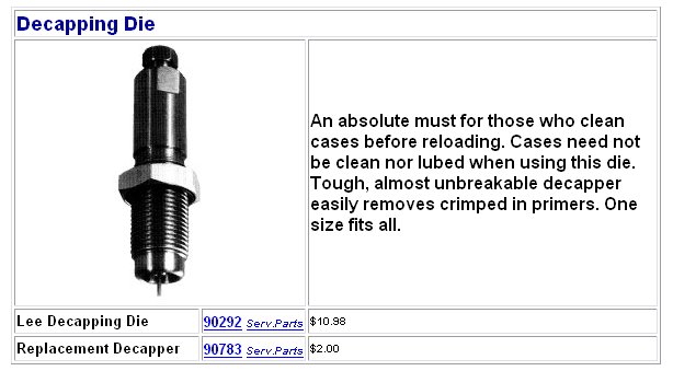 Decapping Die