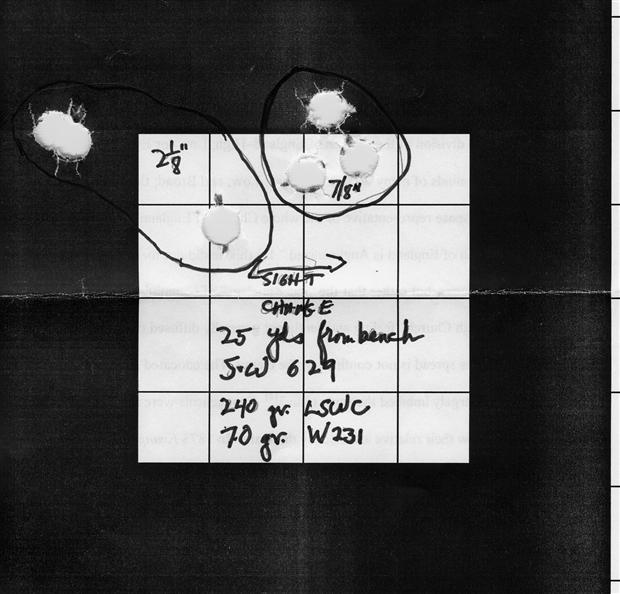 S&W 629 Groups