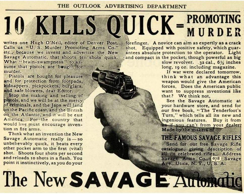 Savage, Savage pistol ad