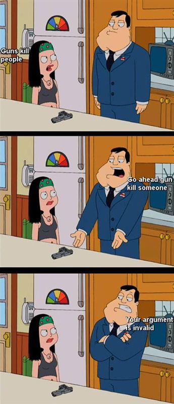 American Dad on Gun Control