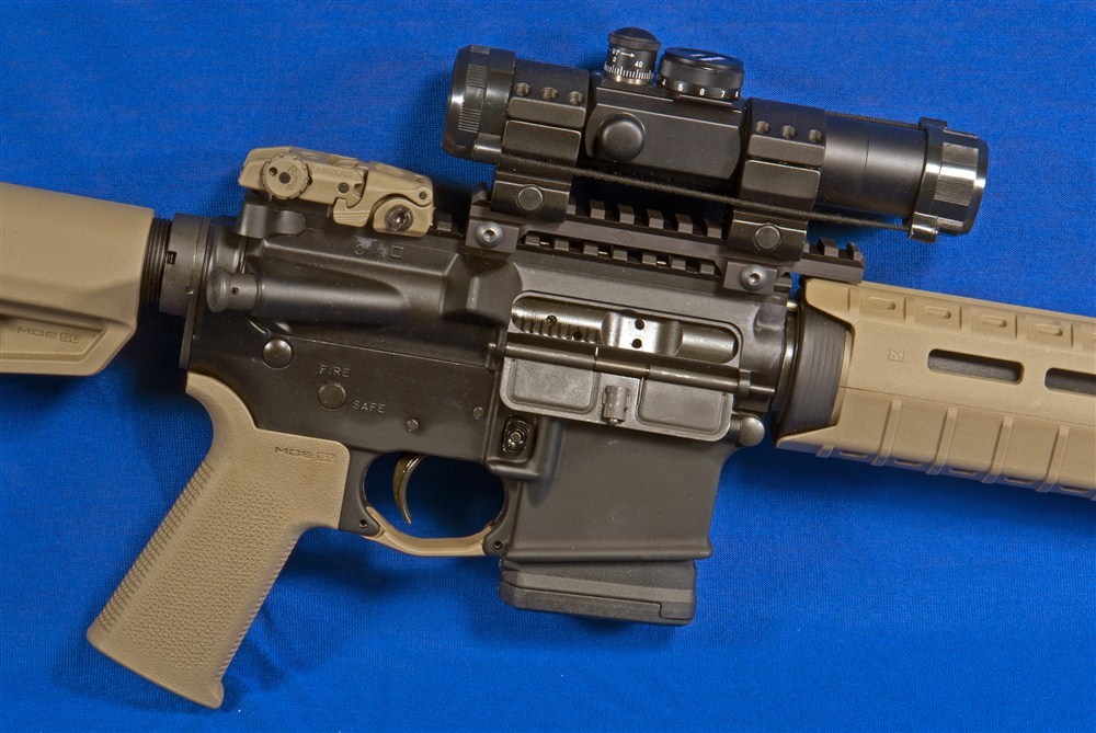 Colt AR with red dot sight