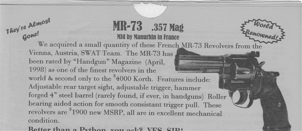 French MR73 Revolver