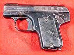 Bayard M-1908 .32 pistol, about the same size as an average .25.  I guess this is the prototype for small pocket .32ACP pistols