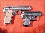 To those that think that downsizing a pistol design is a recent trent, I offer you two pistols of identical design and caliber.