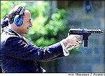 Rabid anti-gun politican Charles Schumer shown enjoying firearms in this Reuters photo.