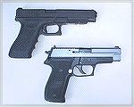 My Glock 35 with my brother''s SIG P226.  The SIG is chambered in .357sig.G35 and P226Mike Davies