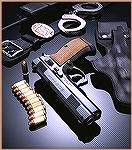 CZ97b .45 auto with police accoutrements including Czeckoslovakian police badge.CZ97bmf