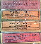 A few 20 round boxes of .45ACP ammo made by Frankford Arsenal in the early 20th CenturyFrankford Arsenal .45smf