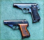 The Walther PP and the Mauser Hsc are two designs between 1/2 and 3/4 of a century old that look pretty good even against modern guns.  I like them a lot.PP .32 and HSc .380Herb Schlossberg