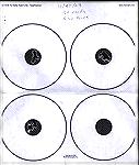 Here's three 10 shot groups shot on 11/05/03 with my Ruger 10/22 with the Volquartsen barrel.  I forgot the ruler, but the circles are exactly 1" in diameter.  Several of these were looking real good 