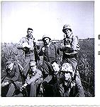 Harvey Goldman (top left,no helmet) & Friends, circa 1958. Members of Headquarters Squadron, Marine Air Group 14, Edenton, North Carolina.