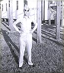 Pfc. Harvey Goldman, newly transferred from Marine Corps Test Unit 1 at Camp Pendelton, California to Basic Airman School, Naval Air Station, Jacksonville, Florida, circa 1956.
