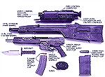 This a stripped early version of the Objective Individual Combat Weapon showing the major components.