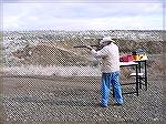 Shooting the fire-damaged model 94 after a complete rebuild. It was a 30-30 but is now a 38-55.