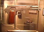 John Browning's first autoloader, this model was submitted to the US patent office but never put into production. It is gas operated and uses the same system as the &quot;potato digger&quot; machine g