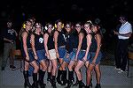 The champion Cheerleader Team from the U of W.Ontario in London, Ontario, participating in a New Shooters Day at the East Elgin Sportsmens Association club in Ontario.