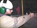 My son Steve shooting my XD-40 Tactical at Burke Mountain.