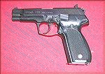 Walther P-88 from Interarms, circa 1996..it shot the 9mm 25 yard group posted earlier.