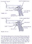 Here is a line drawing from Hoffschmidt's excellent reference booklet "Know Your .45 Auto pistols" showing the specific differences between the M1911 and M1911A1.
