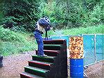 Mike despatching two targets with his AR that were hiding under the stairs. 