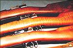 Three Swedish Mauser M96 riflestocks, top to bottom:
1900 Oberndorf, 1905 Carl Gustafs, 1906 Carl Gustafs.