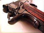 A posterior shot of my Norinco 1911, sporting the much-loved Speed Bump Grip Safety and Ambidextrous Thumb Safety. 