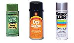 Several makers offer &quot;dri-lubes&quot; that contain Teflon in a carrier that evaporates.  They do not contain graphite and will not stain.  I have used these for twenty years on the insides of my 