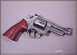 Smith & Wesson Model 629 Mountain Gun wearing Roper-style &quot;Classic&quot; stocks from Eagle Grips
