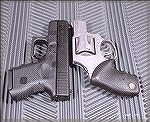 Two similarly sized subcompact handguns compared, Glock 27 and Taurus 905