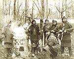 A bunch of &quot;Buckskinners&quot; at a primitive campout in the mountains of Virginia.  1 January 1985.  I'm the tall guy just to the right of the smoke.  You can barely make out the Lyman Great Pla