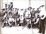 A group of Rough Riders with their Colt &quot;Potato Digger&quot; machine guns.