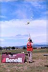 Tom Knapp making his famous Benelli salad at Helena Trap club, Helena, MT, in 2005.