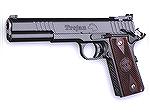 STI Trojan in .38 Super.  Adjustable sights and a six inch barrel.  Can you say &quot;.357 Magnum?&quot;  Sure, knew ya could.