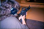 My wife and I got a chance to shoot a 9mm AR on full auto at an indoor range in Austin, TX. 