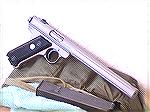 Custom silenced Ruger MkII .22LR pistol
