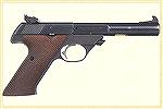 Hi-Standard Sharpshooter .22 rimfire semi-auto pistol, very similar to mine.  This image from Simpsons, Ltd site.