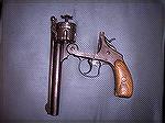 This is my recently acquired S&W Double Action .44, made Circa 1882-3. This is one of the first commercial examples of S&W's Double Action Trigger work. This revolver was originally Nickle-plated as y