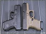 Glock 27 .40S&W and Glock 36 .45ACP.