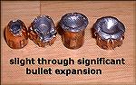 Handgun bullets don't expand or not expand--it depends on how fast they are going when they strike the target and the actual target itself.  They may expand a little or a lot--or not at all.  Just usi