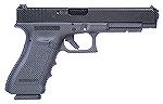Standard Glock 35 &quot;Practical Tactical&quot; with adjustable sights, extended mag release, &quot;minus&quot; connector, AKA 3.5# connector--just as released.  Trigger pull around 4lbs.  Caliber is