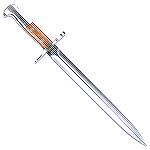 Original Elsener Schwyz, K31 Bayonet with a sharpened, double edged, 11&quot; blade constructed of hardened steel, marked Victoria, and measures 17&quot; overall length.