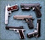 My 1911 pistols, two Wilson and three Kimbers