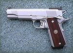 A custom Wilson 1911 in hard chrome