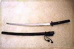 Kagemitsu Old Sword provided by Mike Wolf.
This is an example of a hand made Japanese sword with the signature of Kagemitsu. It was common for many generations of sword makers to sign exactly the sam