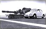 This is the surprisingly big GAU-8 Avenger cannon that Fairchild-Republic's A10 was built around. The 30mm modern gatling gun system is 19.5 feet long and weighs 4,029 pounds.
