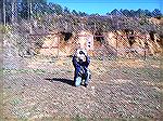 Met with fellow Forum member Dale this day and had a great time. This is Dale showing his trust in my rifle shooting ability. 