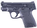Smith & Wesson's new small handgun based off their M&P series, available in both 9mm and .40S&W.  3.1" barrel, 6.1" long overall.  Less than an inch wide, weight is 19oz.  7 or 8 rounds in 9mm.