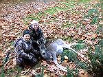 My two grandsons Tyler (11) and his brother Zachary (8) after Ty shot this little doe on Gambier Island just off the coast of mainland British Columbia.  The deer there are quite small.  Zach got the 