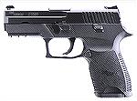 Sig Sauer's P250 pistols come in 3 sizes (full, compact & subcompact) and four calibers (.380, 9mm, .40 S&W, & .45 ACP). This is the 45 ACP Compact.