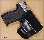 Don Hume belt holster for Taurus PT-145.  Don Hume is good yet not expensive leather.